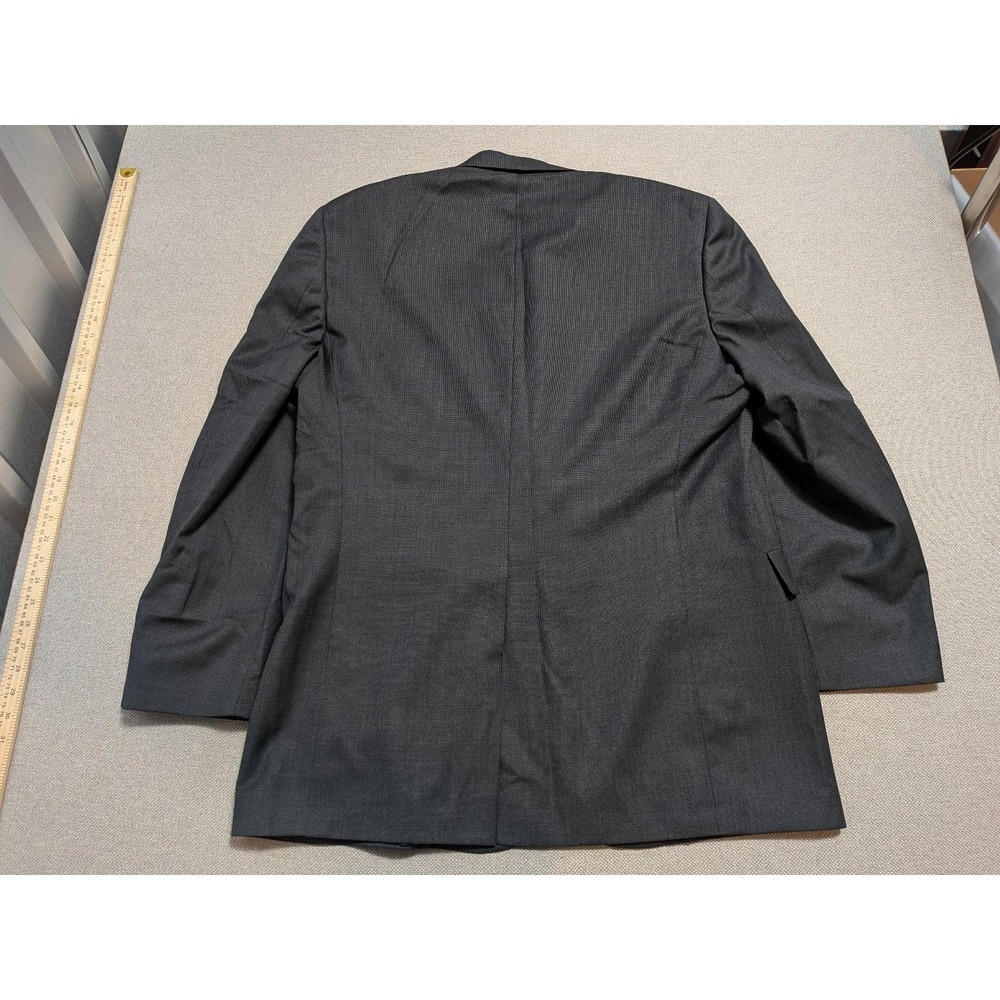 Hart Schaffner Marx Mens 2 Piece Suit Gray 46L 40x30 Union USA Made Wool Regular - Picture 3 of 16